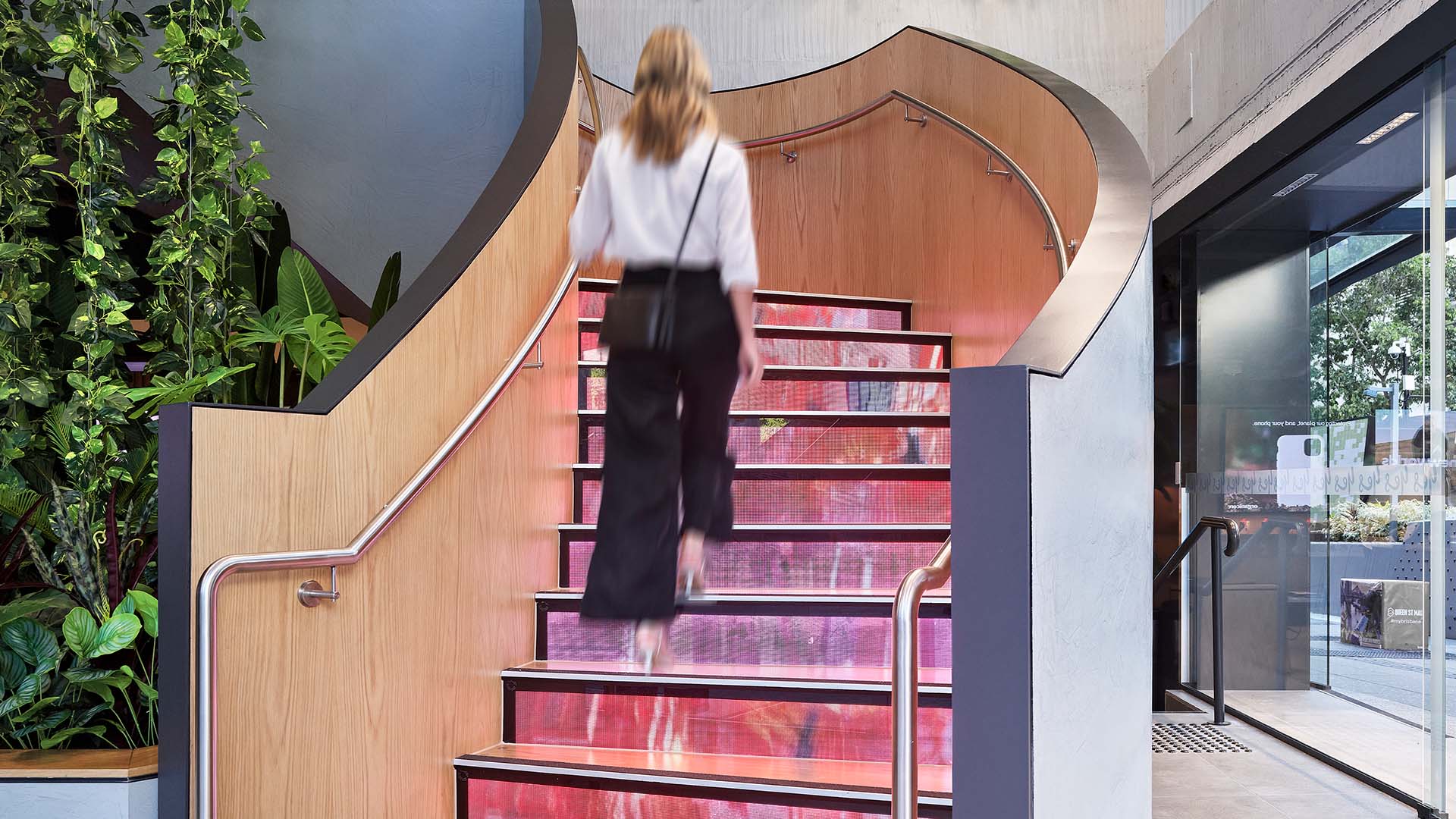 LED Staircase at Optus store