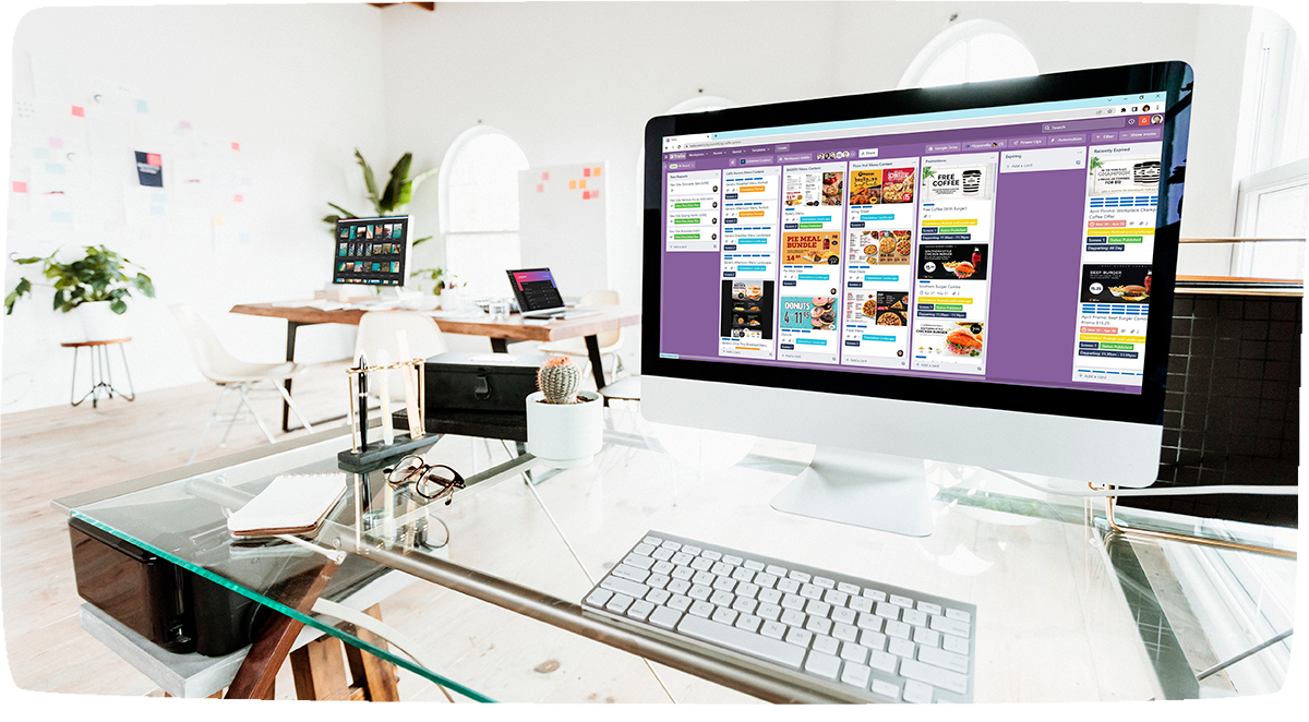 content management mockup